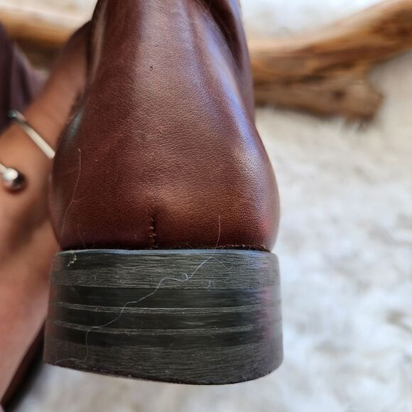 Aldos brown leather riding boots - Picture 9 of 16